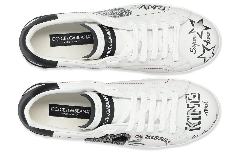 Dolce & Gabbana logo-patch sneakers "White"