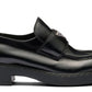 Prada Chocolate brushed leather loafers