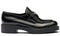 Prada Chocolate brushed leather loafers