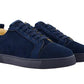Christian Louboutin Fun Louis Junior suede "Navy Blue"