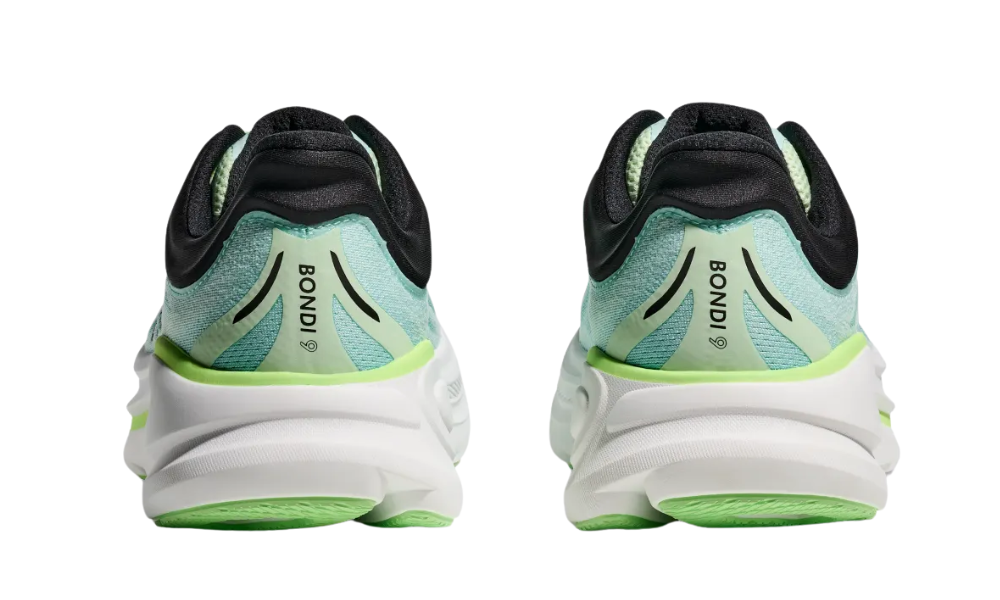 Hoka Bondi 9 "luna moth / blue spark"