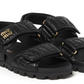 Miu Miu matelassé leather sandals "Black"