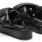Prada triangle-logo padded sandals "Black"