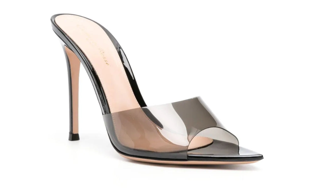 Gianvito Rossi Elle 85mm point-toe mules "Black"