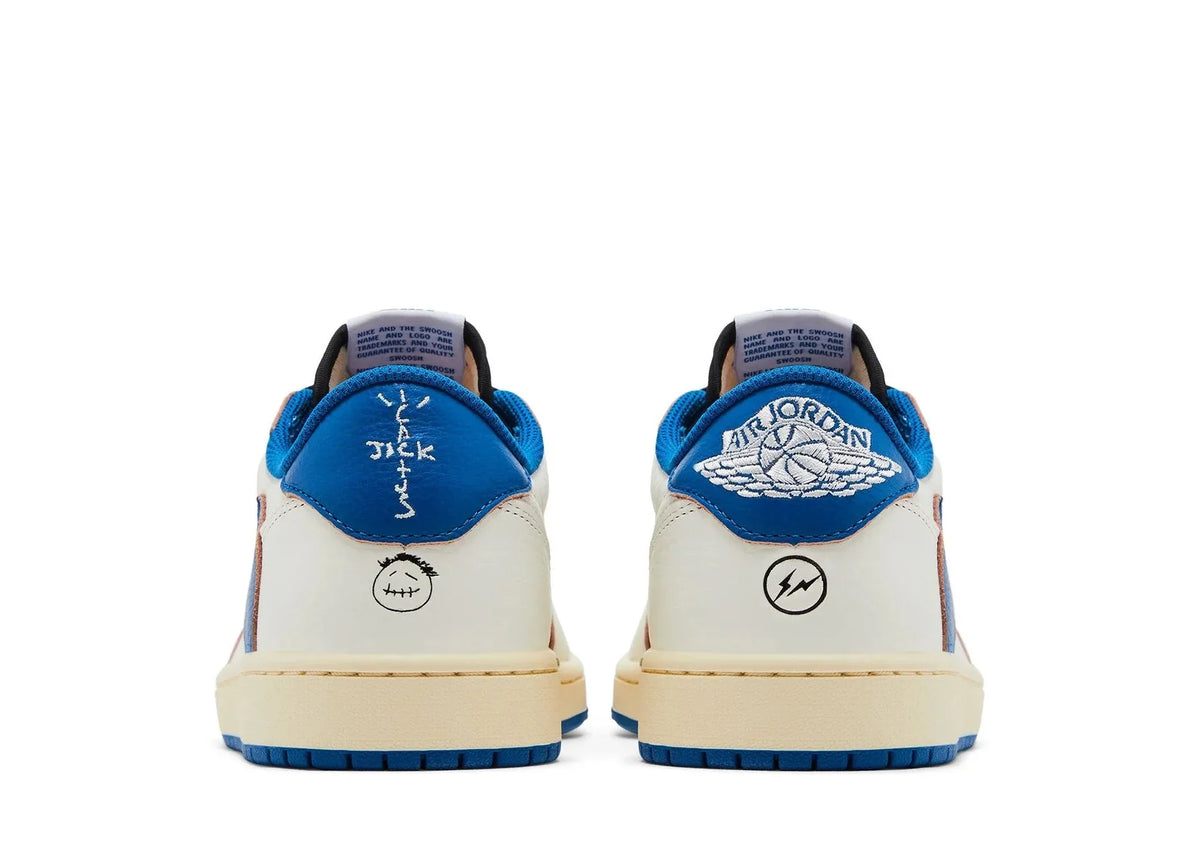 Fragment Design x Travis Scott x Air Jordan 1 Retro Low OG SP 'Sail Military Blue'