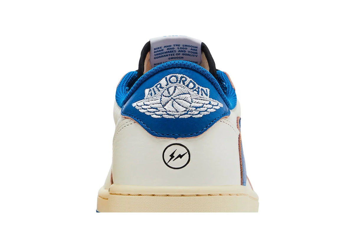 Fragment Design x Travis Scott x Air Jordan 1 Retro Low OG SP 'Sail Military Blue'