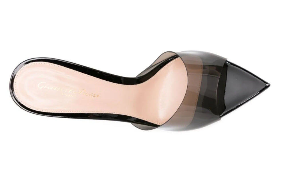 Gianvito Rossi Elle 85mm point-toe mules "Black"