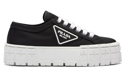 Prada  Gabardine Wheel Platform 'Black White'