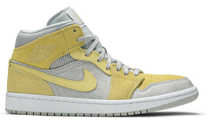 Air Jordan 1 Mid SE "Tan Grey Lemon Wash Yellow"