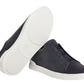 Zegna Leather And Suede Triple Stitch "Navy Blue"