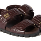 Miu Miu matelassé leather sandals "Brown"