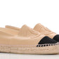 CHANEL Lambskin CC Espadrilles 'Beige Black'