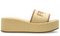 Fendi Sunshine Beige Raffia Flatform Slides