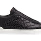 Zegna Crocodile Leather Triple Stitch "Black / White "