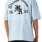 Amiri Dream Team Oversized T-shirt in Cotton Blue