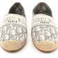 CHRISTIAN DIOR Oblique Embroidered Granville 15mm Espadrilles 37 Grey Stone