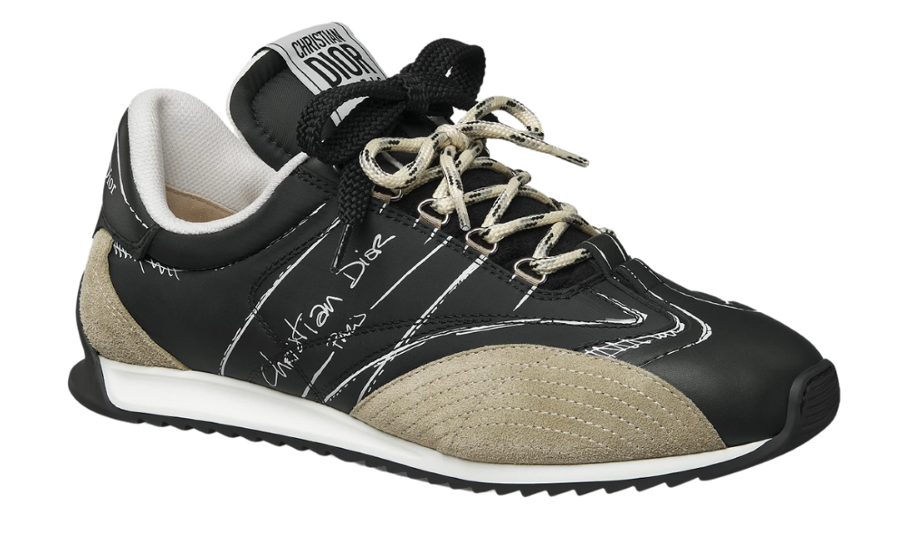 Dior D-Sketch Sneaker "Black Nylon and Calfskin"