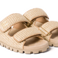 Miu Miu touch-strap raffia sandals "Sand Beige"