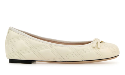 Valentino Garavani Leather Ballerina Shoes "Light Beige"