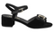 Chanel Sandals Velvet  Strass Metal "Black"