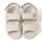 Miu Miu matelassé logo-plaque sandals "white"