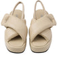 Prada triangle-logo padded sandals "Beige"