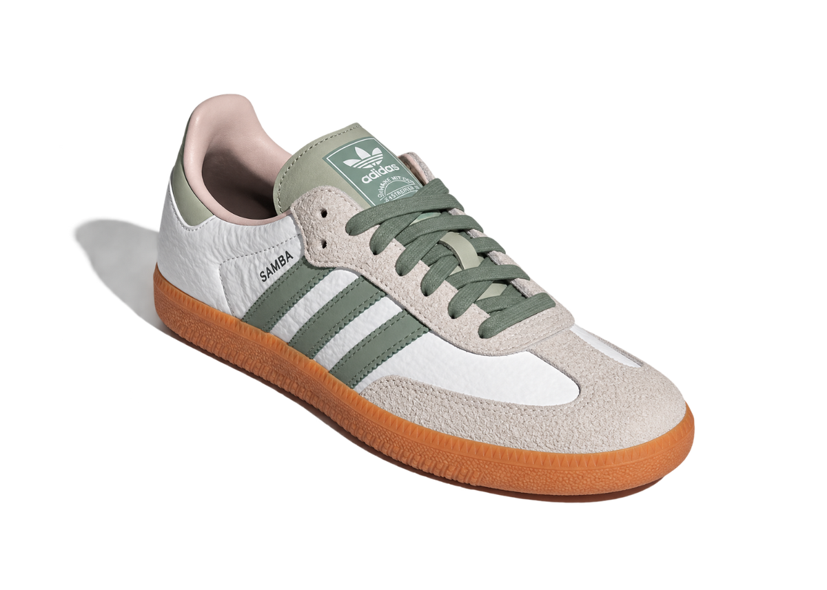 Adidas Samba OG "Cloud White / Silver Green / Putty Mauve"