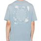 Amiri Bleach Bandana Patch T-shirt "Ash Blue"