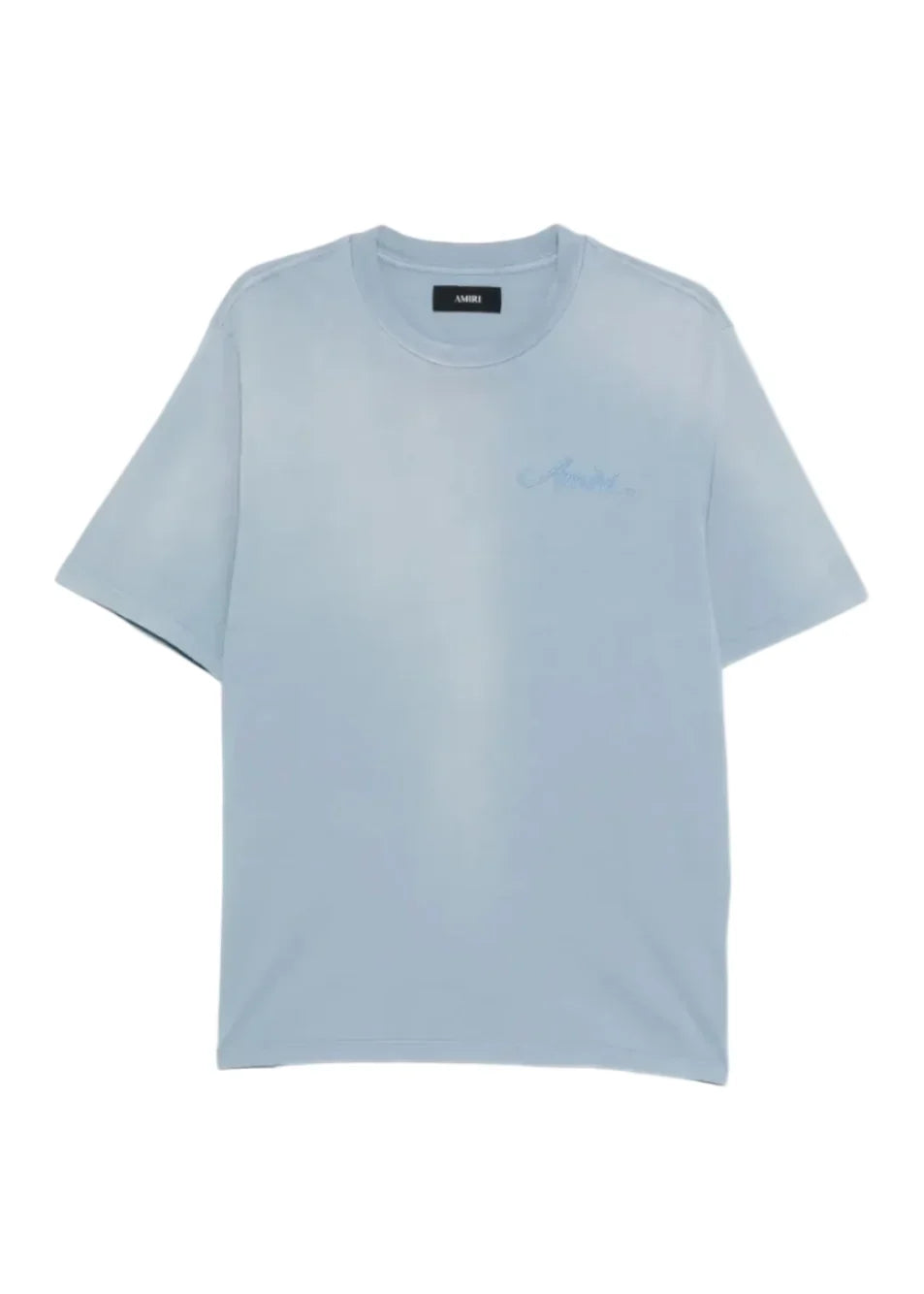 Amiri Bleach Bandana Patch T-shirt "Ash Blue"