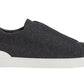 Zegna Triple Stitch Canvas Slip-On Sneakers "Black"
