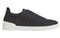 Zegna Triple Stitch Canvas Slip-On Sneakers "Black"