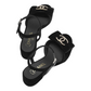Chanel Sandals Velvet  Strass Metal "Black"