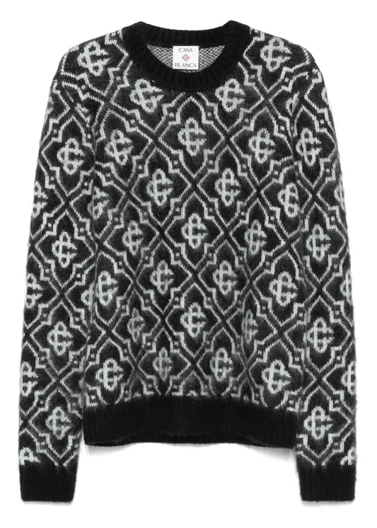 Casablanca Mohair Monogram Jumper "Black"