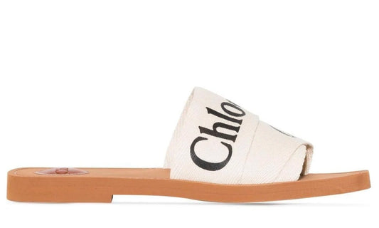 CHLOÉ Woody Slides Beige