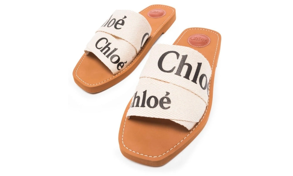 CHLOÉ Woody Slides Beige