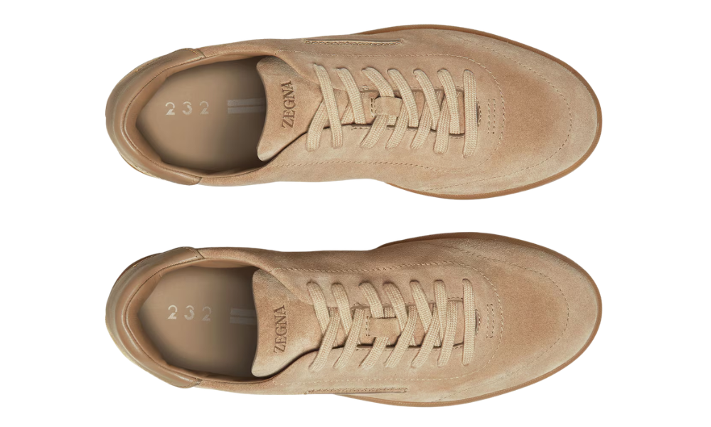 Zegna Beige 232 Suede Sneakers