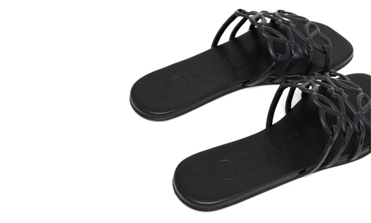 Loewe Petal Anagram slides "Black"