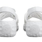 Roger Vivier Viv' Run Light Strass Buckle Sandals in Fabric 'White'