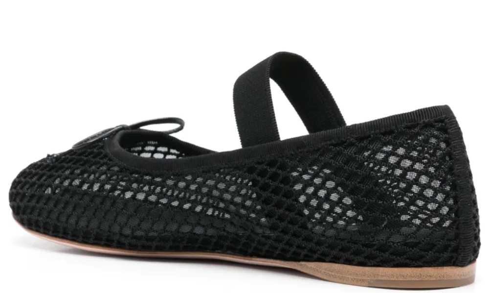 Miu Miu mesh-design ballet flats "Black"