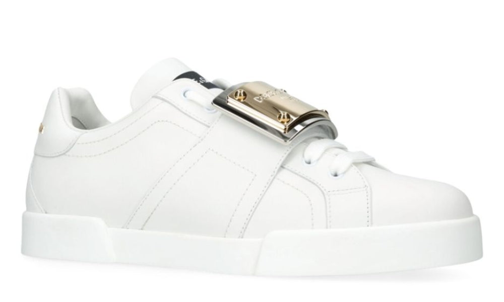 Dolce & Gabbana Leather Portofino Buckle "White"