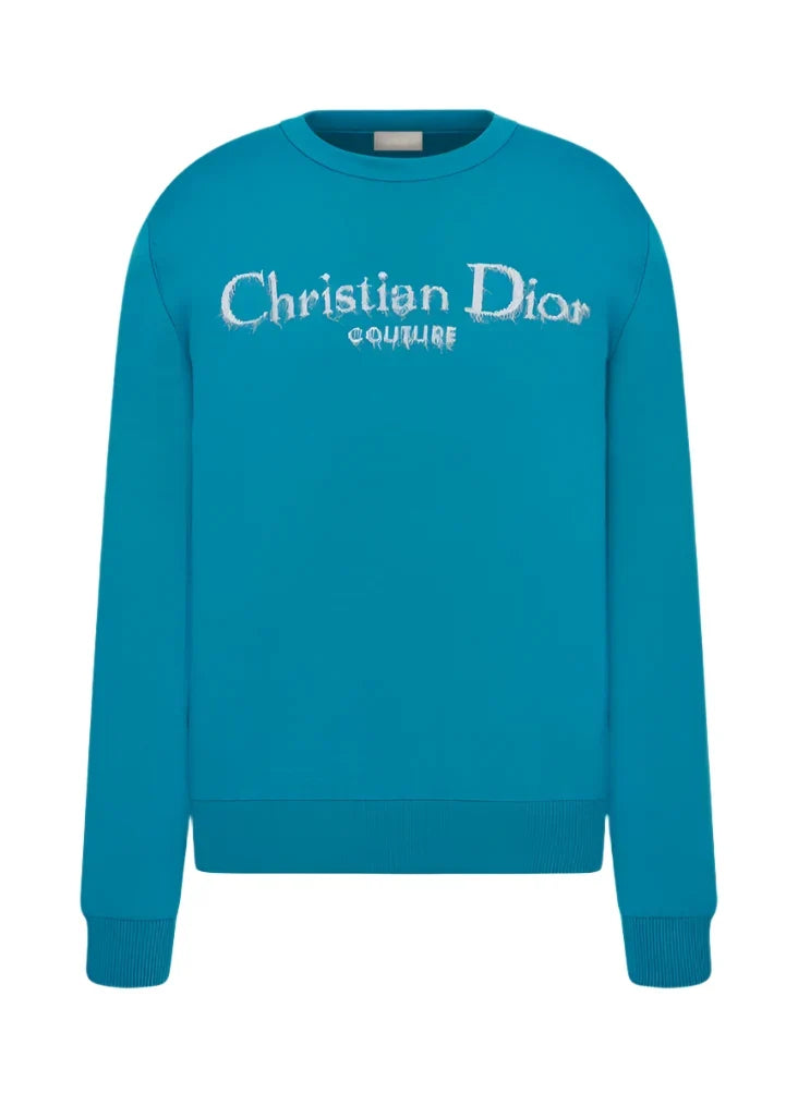 Christian Dior Couture Sweater Blue Wool Blend