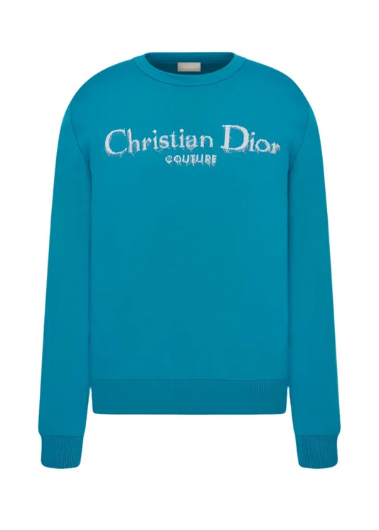 Christian Dior Couture Sweater Blue Wool Blend