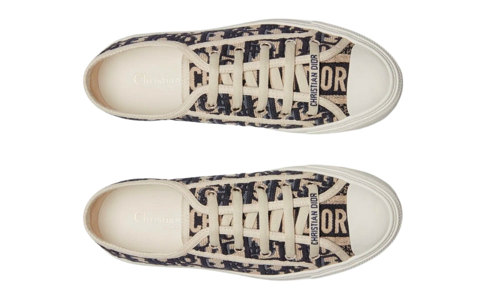 WALK'N'DIOR SNEAKER Blue Dior Oblique Embroidered Canvas