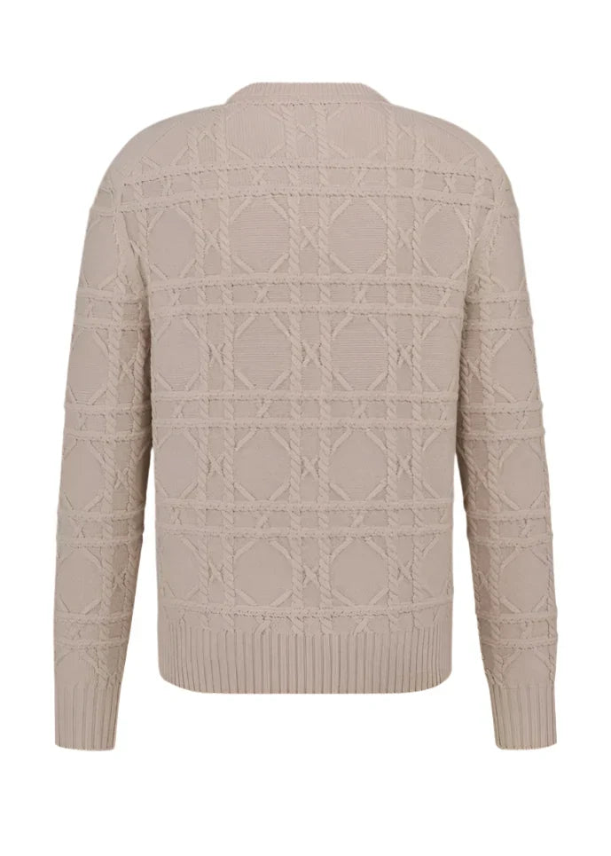 Dior Icons Cannage Sweater Beige Cashmere Knit