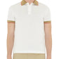 Burberry Logo Collar Cotton Polo Shirt "Chalk White"