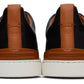 ZEGNA Black & Brown Deerskin Triple Stitch Sneakers