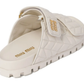 Miu Miu Matelassé Nappa Leather Slides "Optical White"