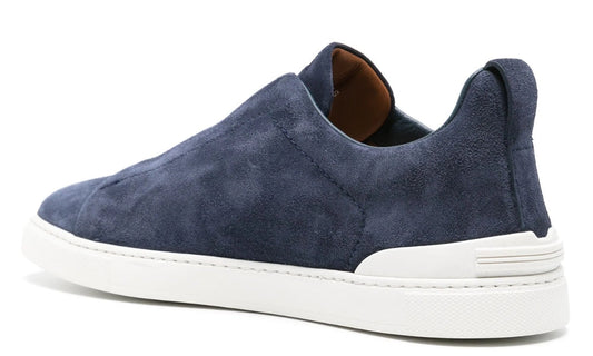 Zegna Triple Stitch suede sneakers "Blue"