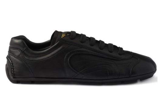 Prada Montecarlo Re-edition 2005 Antiqued Nappa Leather Sneakers "Black"