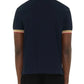 Burberry Logo Collar Cotton Polo Shirt "Navy"